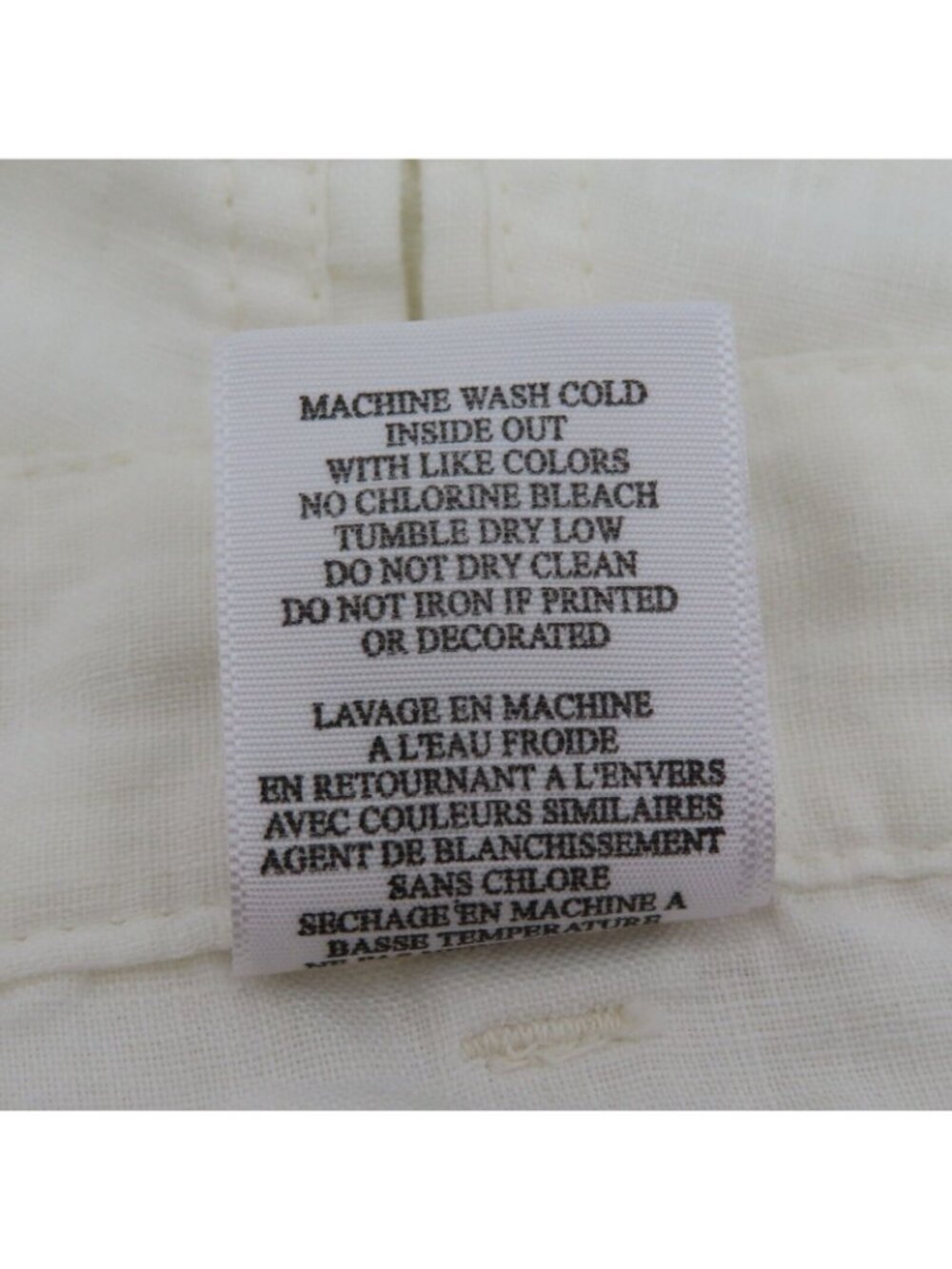 Joie Women 8 Wide Leg Utility Pants All Linen Square Pockets White Flat Front - Picture 10 of 13